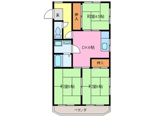 六軒駅 徒歩19分 2階の物件間取画像